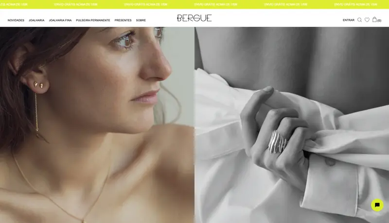 Website BERGUE Jewelry — Joalharia · E-commerce