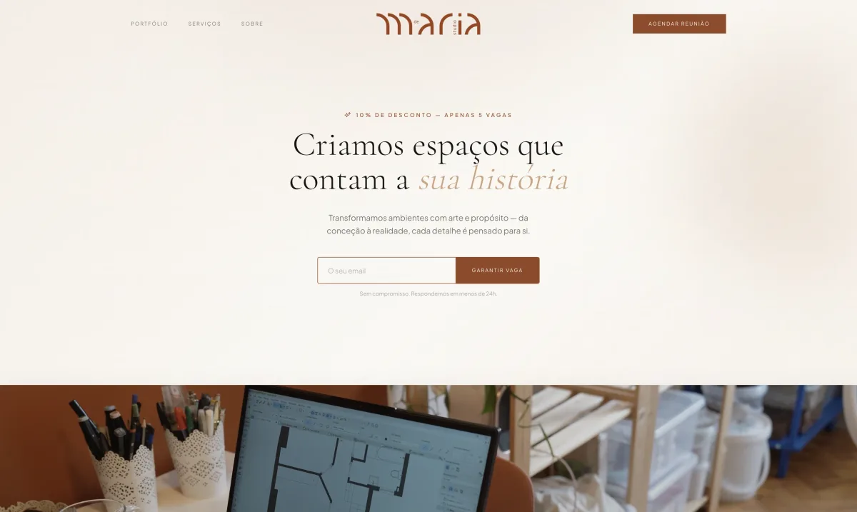 Website M de Maria Studio — Arquitetura · Website