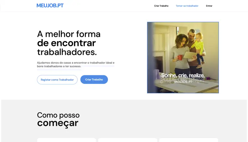 Website MEUJOB — Recrutamento · Software