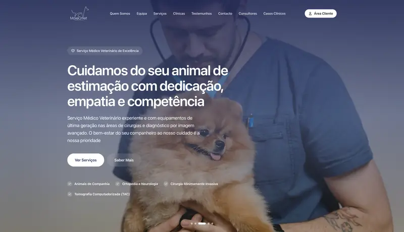 Website Move On Vet — Saúde · Website